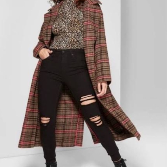 Wild Fable Women's Size 0 Black Denim Highest Rise Ripped Skinny Jeans - Picture 6 of 6